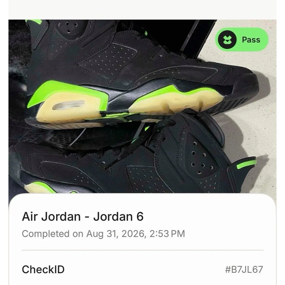 Nike Air Jordan 6 Retro Electric Green Black Men’s Size 9 CT8529-003